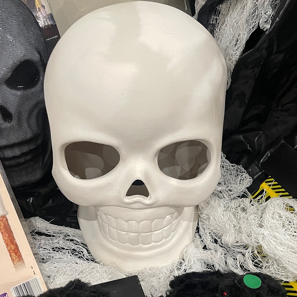 White Skull Decor ceramic 12 in high and 8 in wide